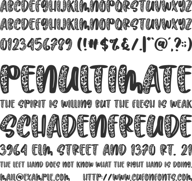 Artmy Ornament font preview