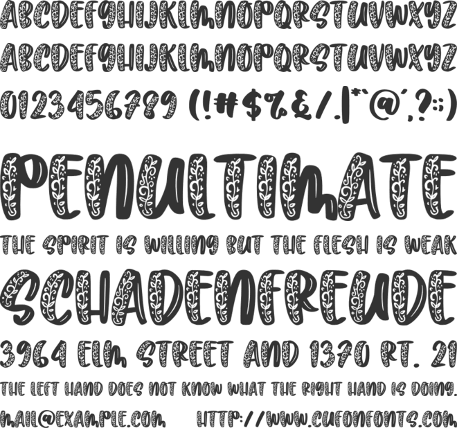 Artmy Ornament font preview