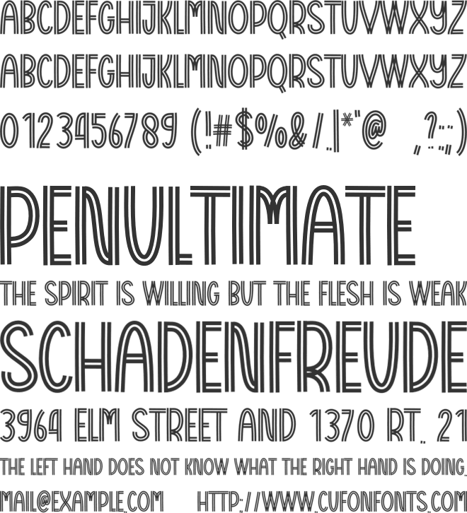 Freelancer font preview