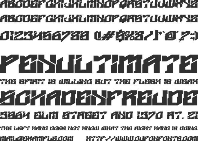 Overthing font preview