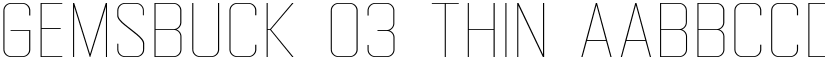 Gemsbuck 03 Thin font