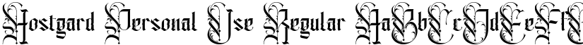 Hostgard Personal Use font download