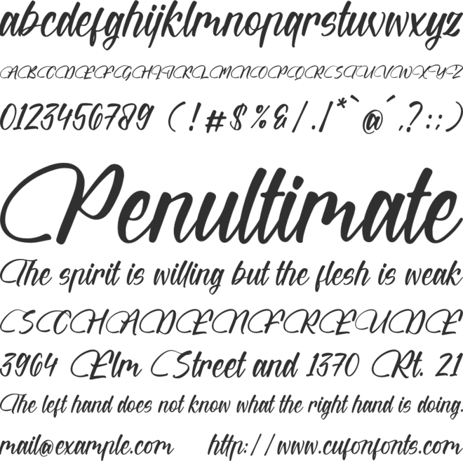 Wintter Bronks font preview