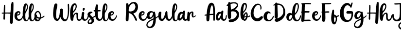 Hello Whistle Regular font