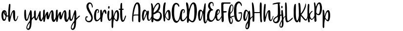 oh yummy Script font