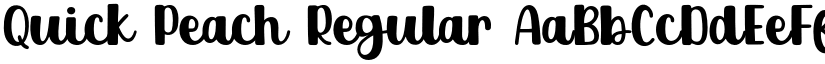 Quick Peach Regular font