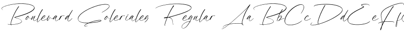 Boulevard Goleriales Regular font