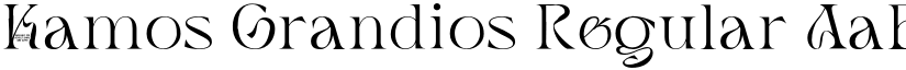 Kamos Grandios Regular font