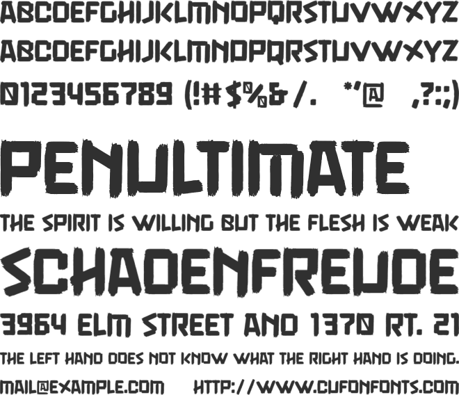 Booms font preview