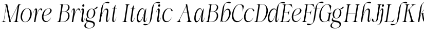 More Bright Italic font