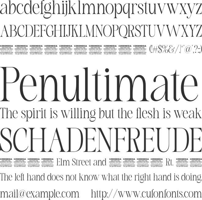 More Bright font preview