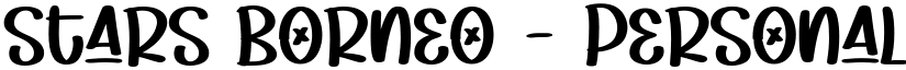 Stars Borneo - Personal Use Regular font