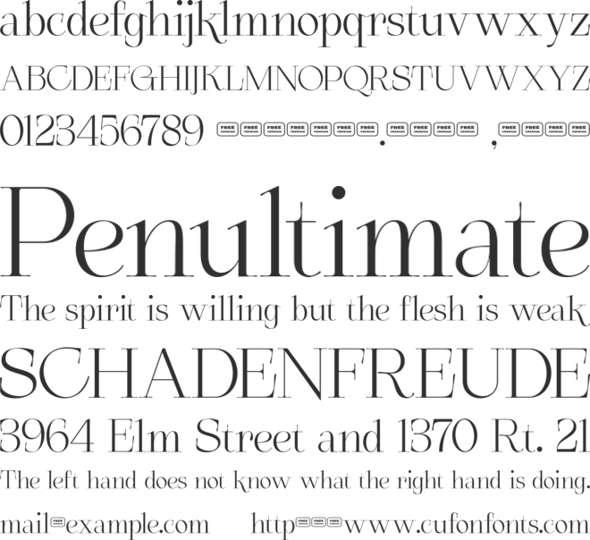 Seranide Free Trial font preview