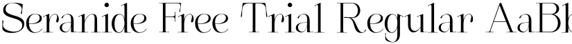 Seranide Free Trial Regular font