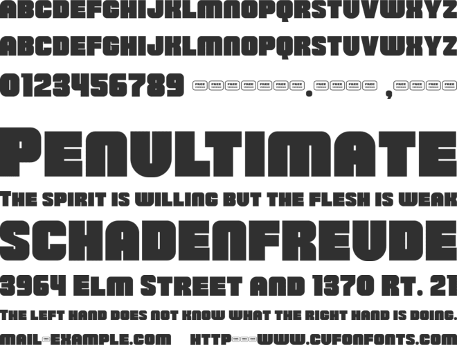 SANDLINE Free Trial font preview