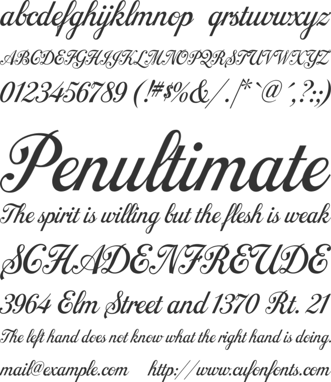 Colagraph font preview