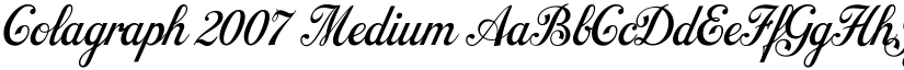 Colagraph 2007 Medium font