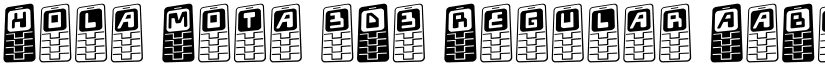 Hola Mota 3D3 Regular font