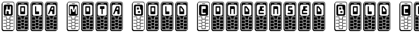 Hola Mota Bold Condensed Bold Condensed font