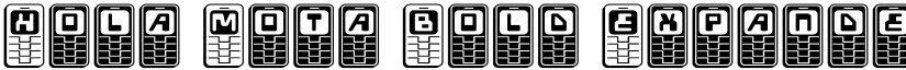 Hola Mota Bold Expanded Bold Expanded font