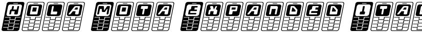 Hola Mota Expanded Italic Expanded Italic font