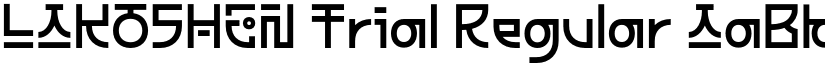 LAKOSHEN Trial Regular font
