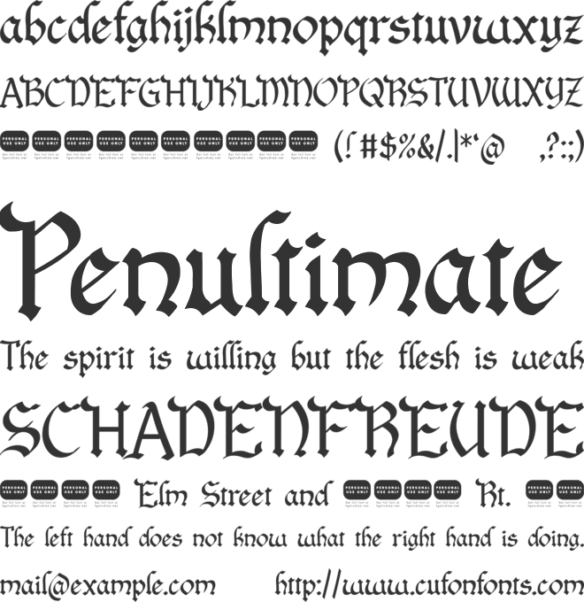 Salium font preview