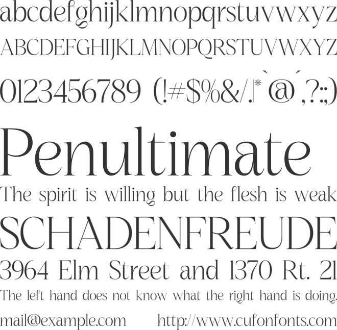 Nagista font preview