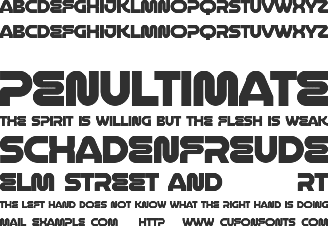 Electric Formula font preview