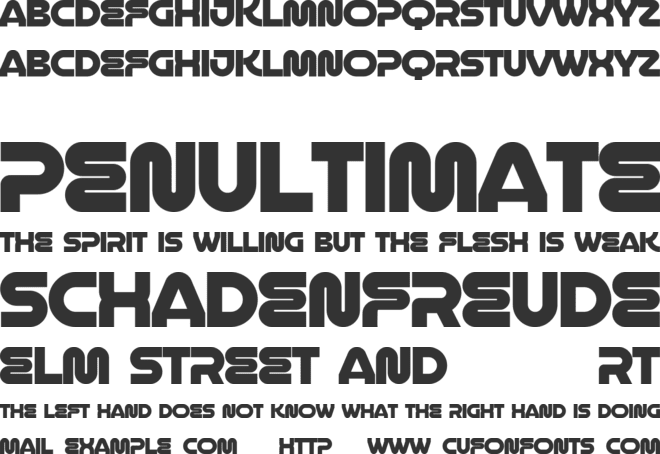 Electric Formula font preview