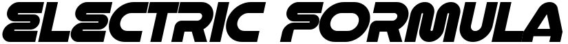 Electric Formula Italic font