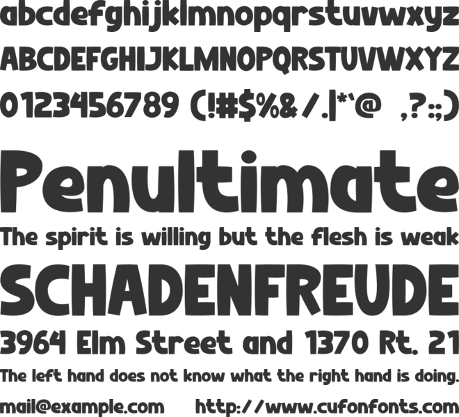 Biggy John font preview