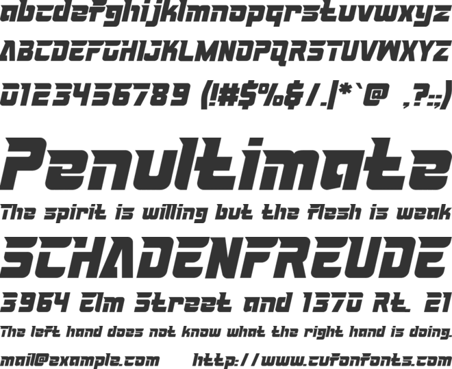 Quickstep font preview