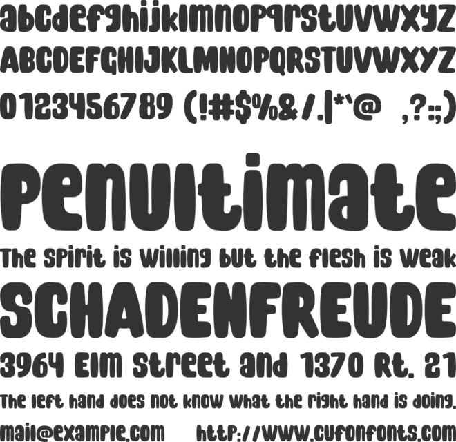 Munchkin Cream font preview