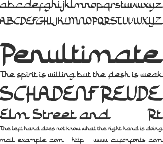 Azqad font preview
