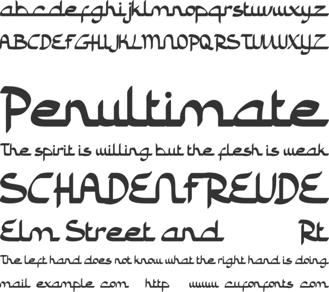 Azqad font preview