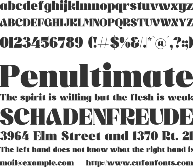 Misflen Radio font preview