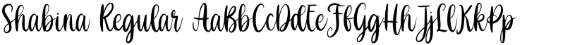 Shabina Regular font