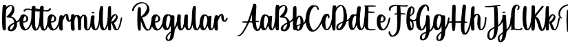 Bettermilk Regular font