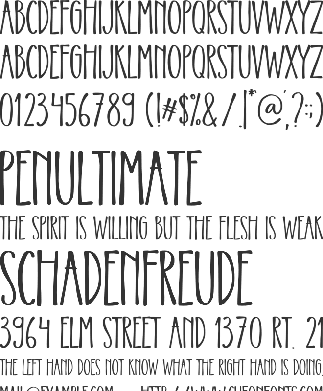 Harvest Star font preview
