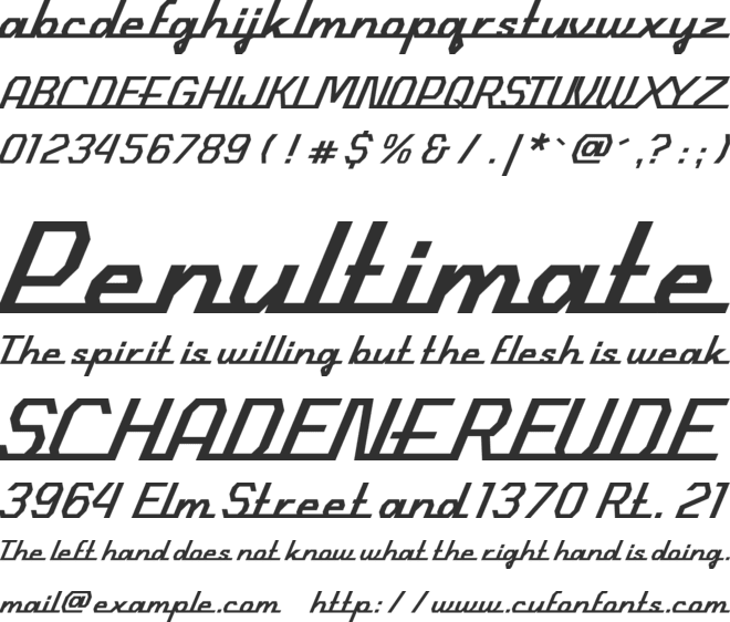 Clemish font preview