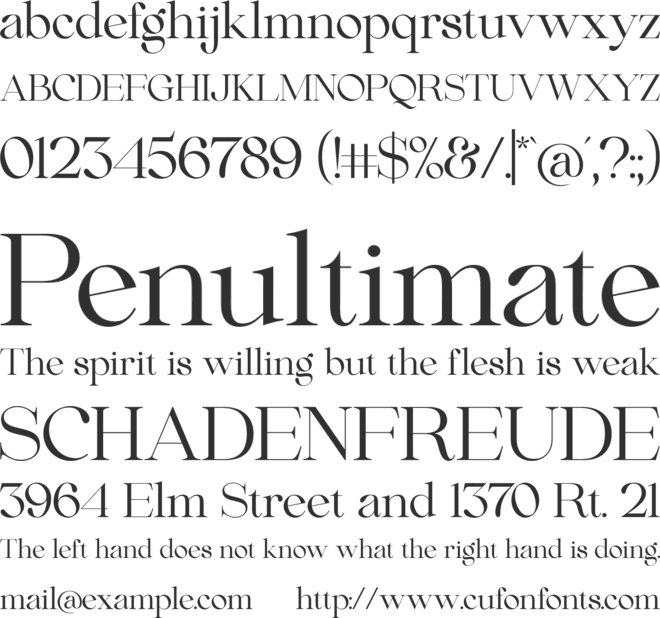 Beautiful Comethrue font preview