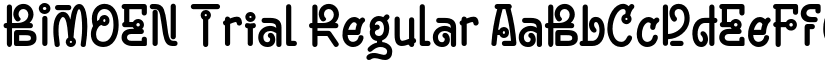 BIMOEN Trial Regular font