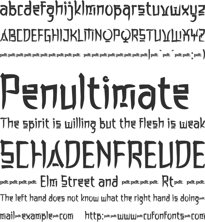 WAOMtrial font preview