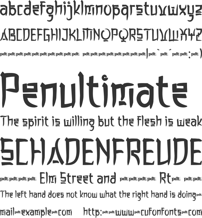 WAOMtrial font preview