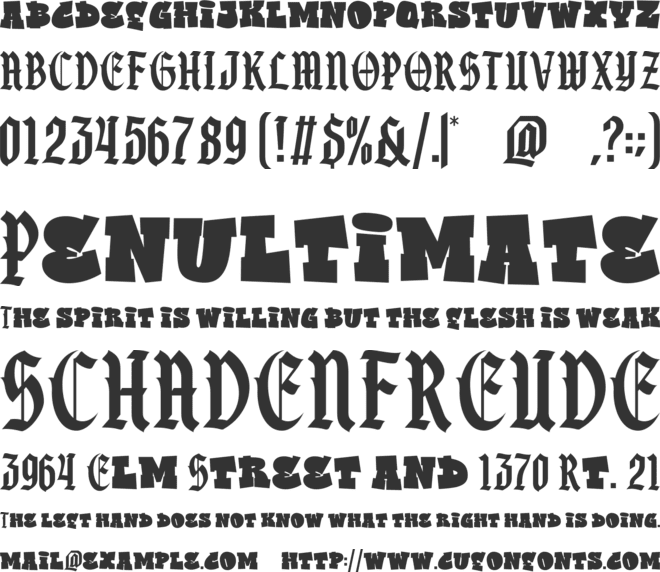 Vandal Street font preview