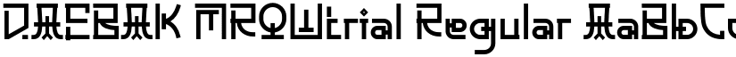 DAEBAK MROWtrial Regular font