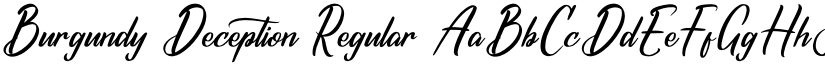 Burgundy Deception Regular font