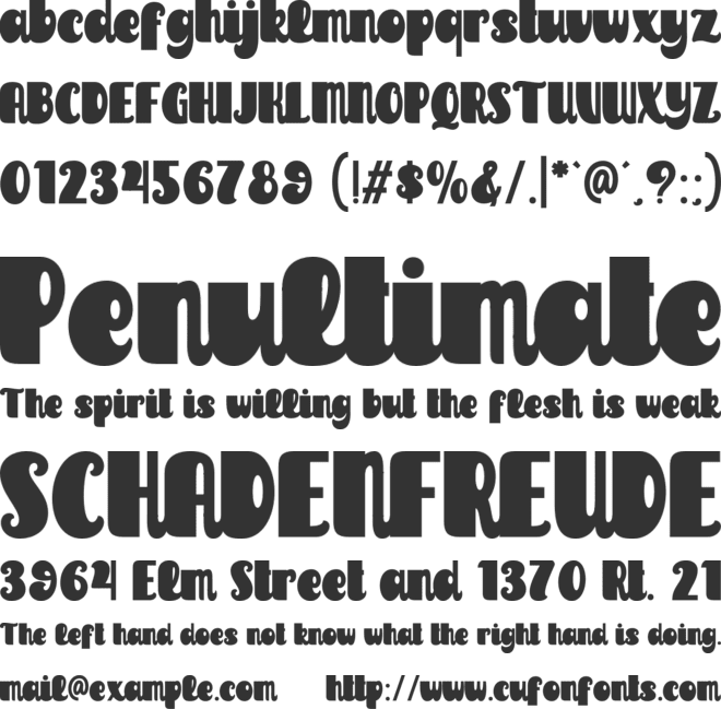 Raintage font preview