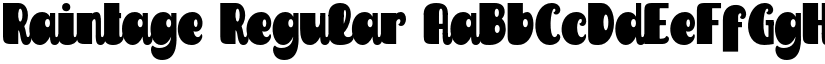 Raintage Regular font